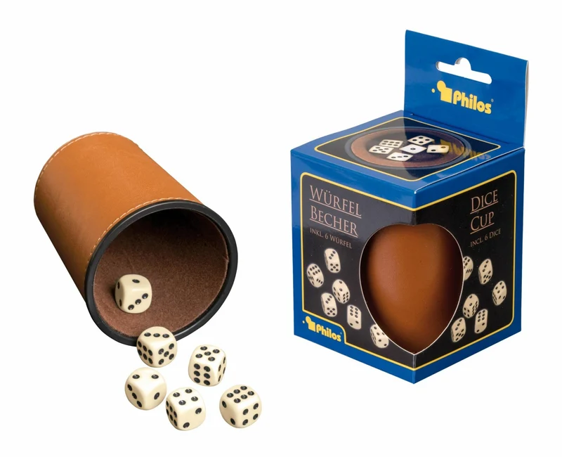 Dice Cup Incl 6 Dice Philos