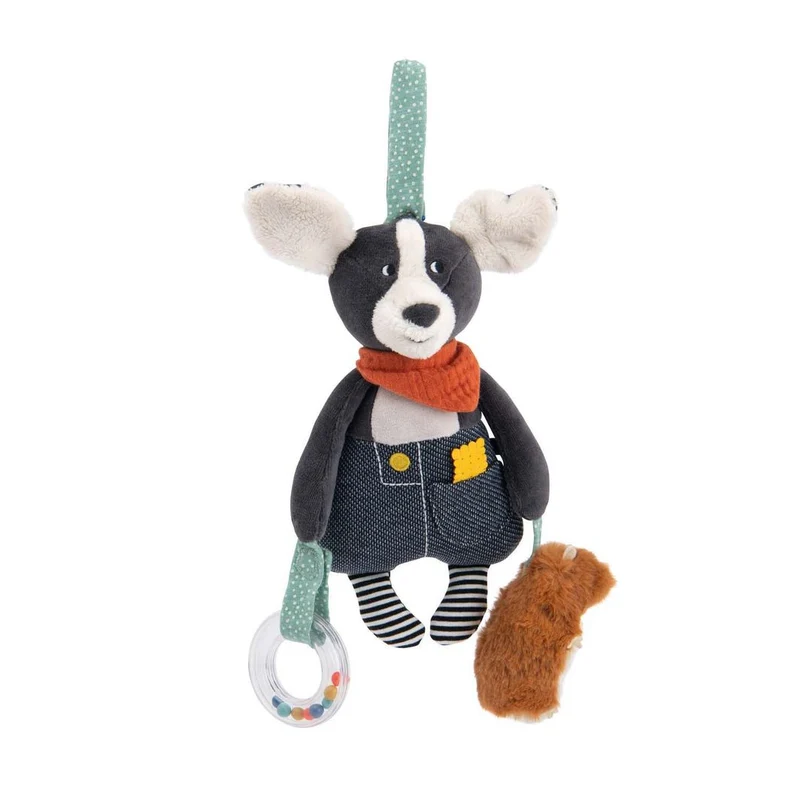 Moulin Roty Aktivitetsmjukdjur med upphängning - Hunden Puce