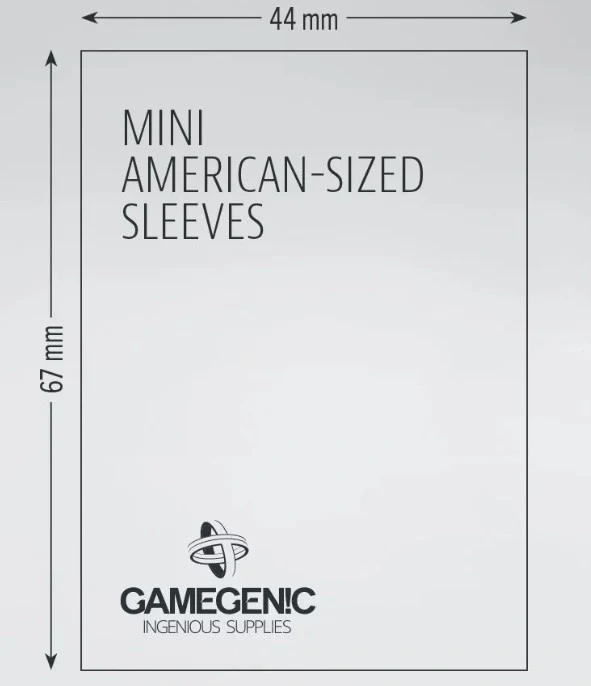 (44x67 mm) Gamegenic - Matte Mini American Sleeves
