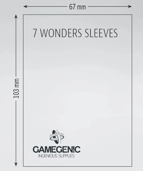 (67x103 mm) Gamegenic - PRIME 7 Wonders Sleeves