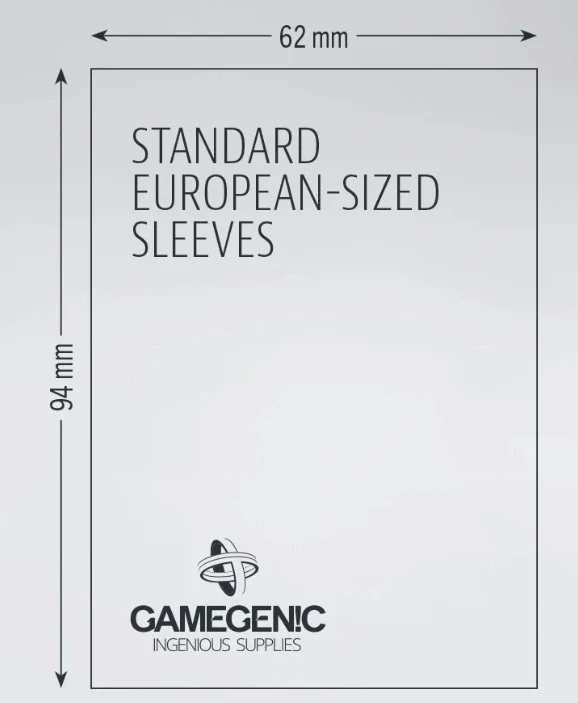 (62x94 mm) Gamegenic - Matte Standard European Sleeves
