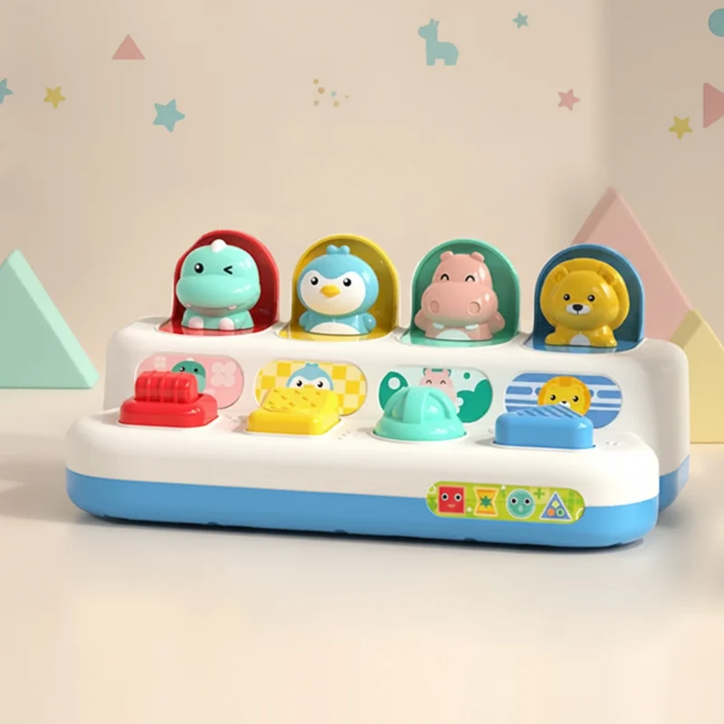 Pop Up Activity Toy – Upptäcka & lära – Sensoriska babyleksaker
