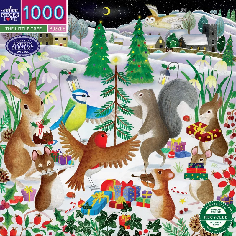 eeBoo Pussel med 1000 bitar - The Little Christmas Tree