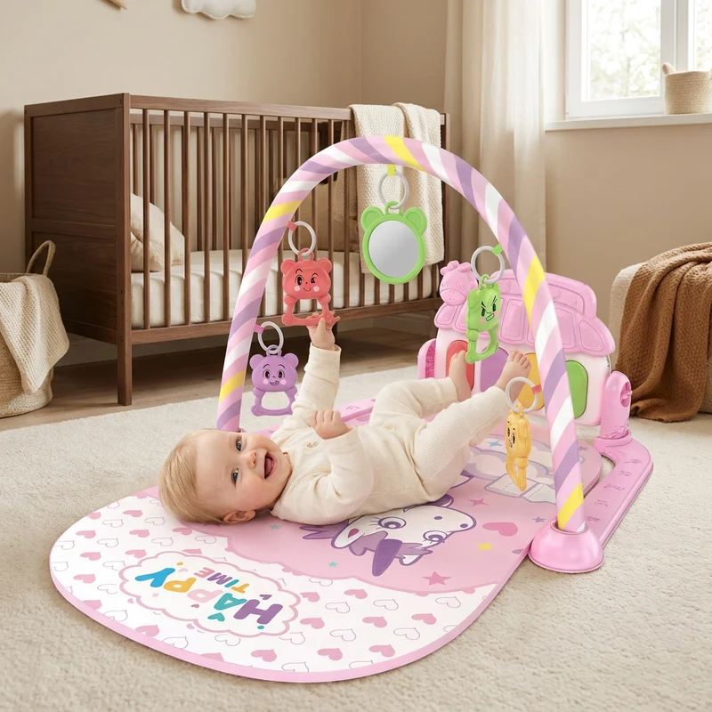 Interaktivt Baby-Pedal-Piano – Motorik- och Sensorik-Leksak