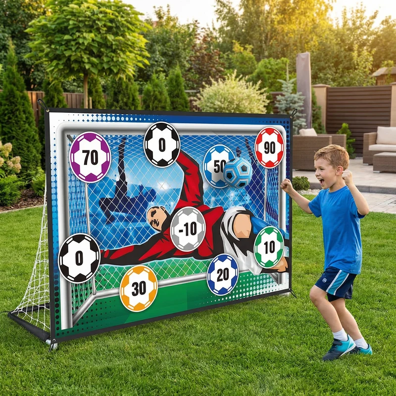 Klebande Fotbollsmålvägg – Inomhus- och Utomhustränings- och Spelset