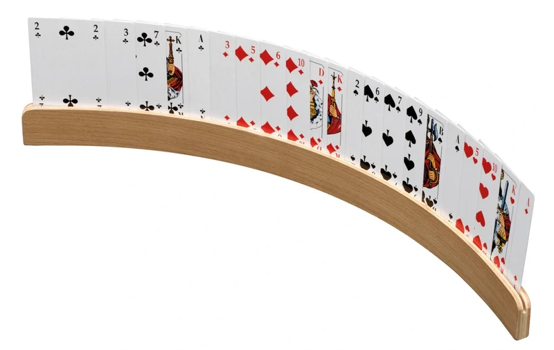 Playing card holder, wood, 50 cm (6695)