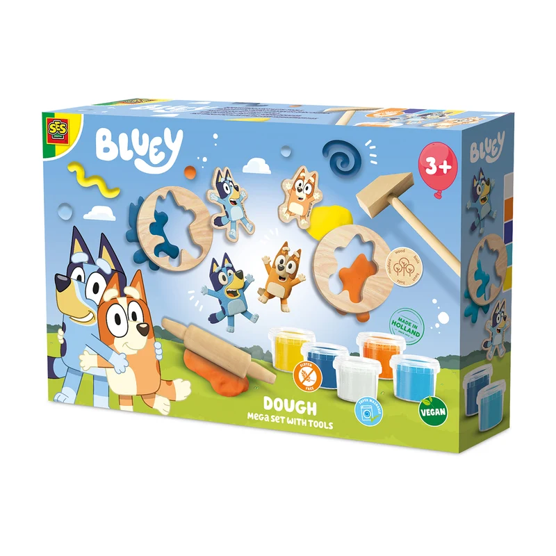 Bluey Mega Degset med 5 burkar modellera 90 g