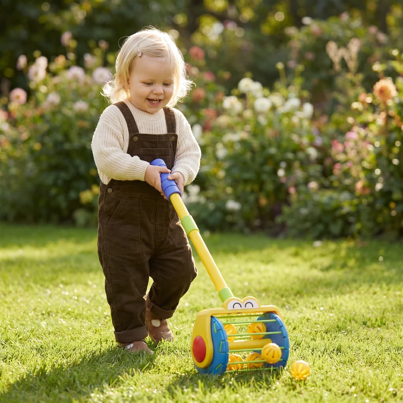 Baby Puschdammsugare Leksak med Bollar för Småbarn