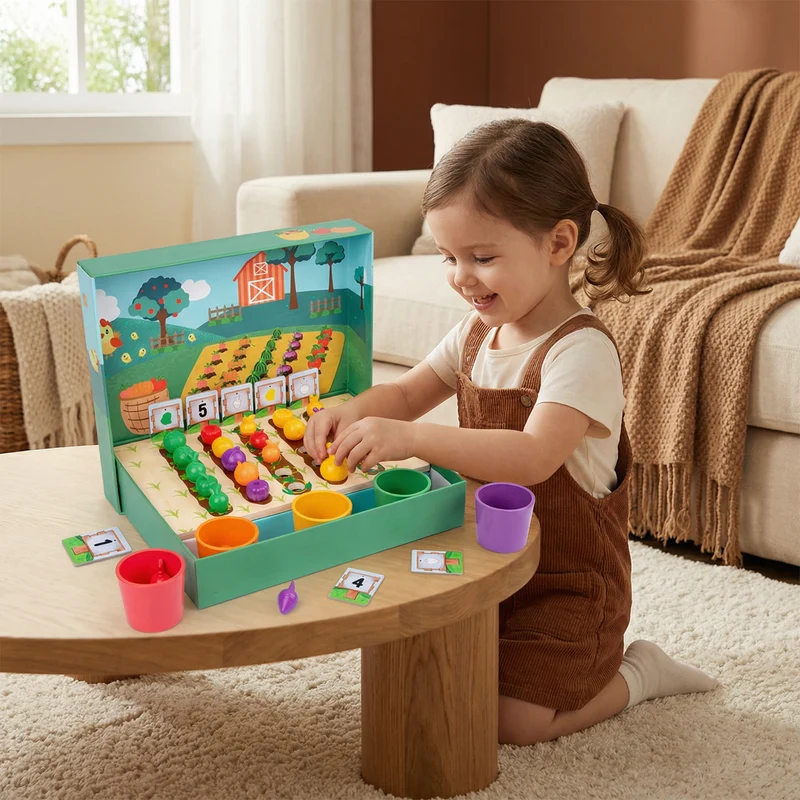 Montessori Färger & Siffror Bondgård