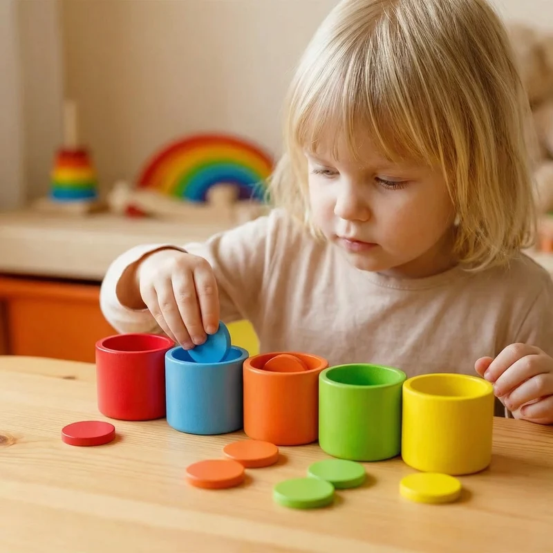 Montessori Stapelbara Bägarspelet