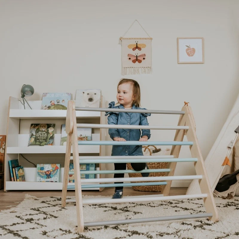 leg&go Pikler Triangel - Pastell klättertriangel för 6 månader - 5 år