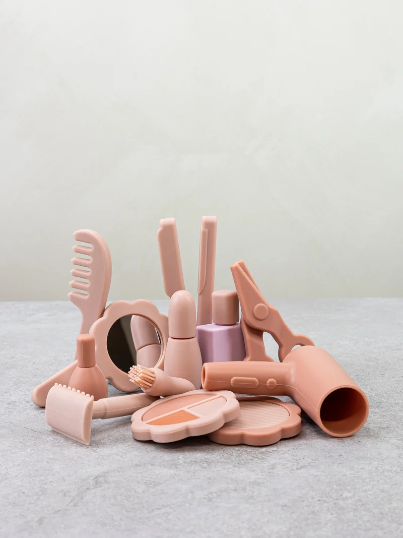 Lily & Lo Frisörset Silikon Terracotta (12 delar + väska)