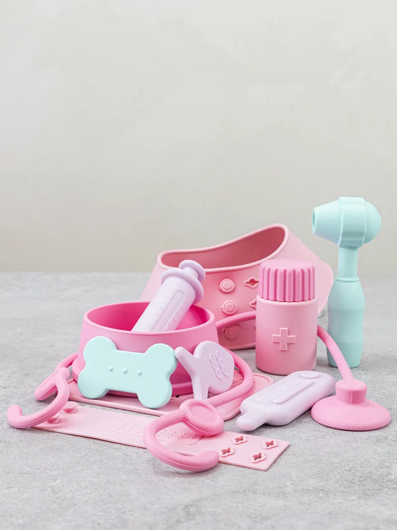 Lily & Lo Veterinärset Silikon Soft Pink (12 delar)