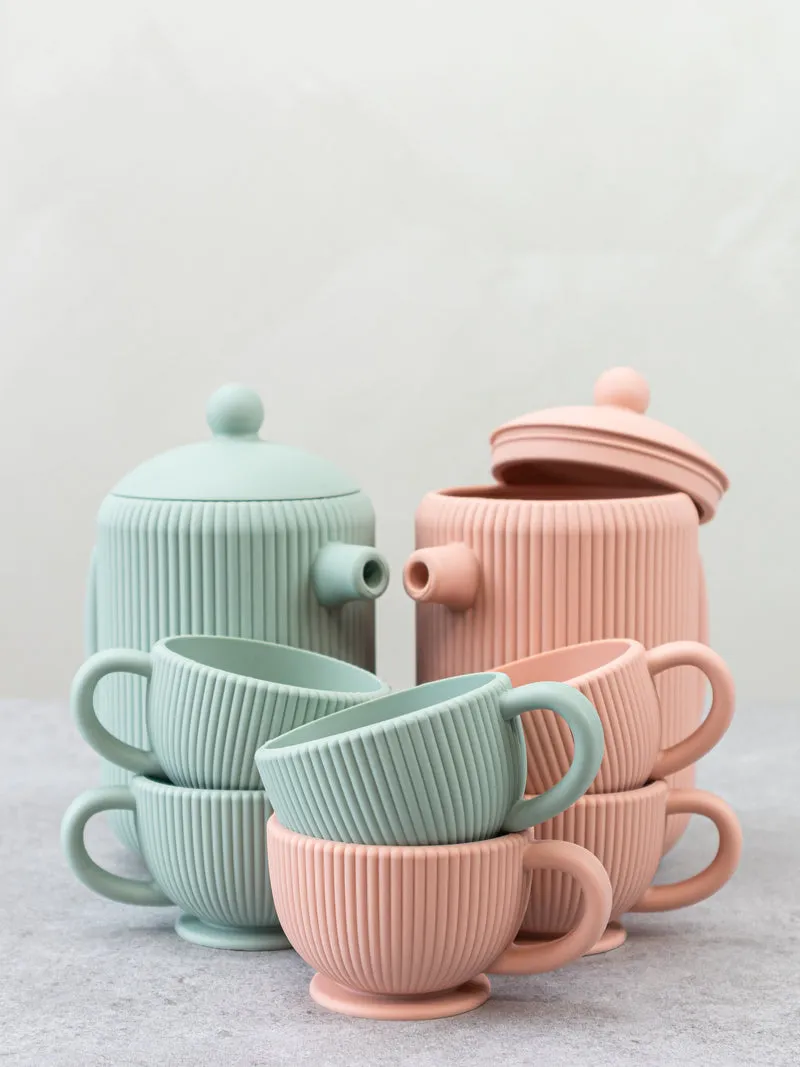 Lily & Lo Paket Teservis Silikon Sage Green & Dusty Peach (2-pack)