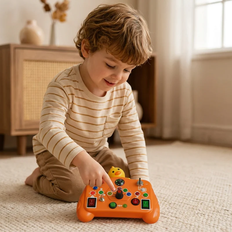 Montessori Aktivitet Lektoy för Barn – Educativt Spel för Att Stödja Motoriska Färdigheter, Förståelse och Kreativitet