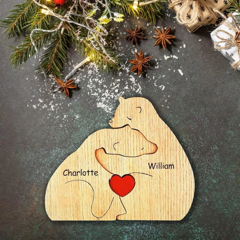 Family Puzzle™ – Personlig morsdagspresent med björnfamiljen