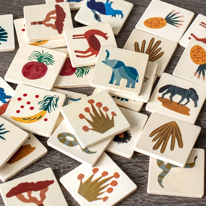 MemoryMatch – Trä & Lärorikt – Djungelminnesspel