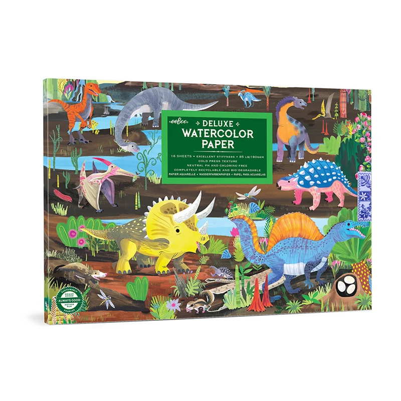 eeBoo Akvarellpapper, Dinosaurier