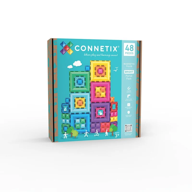 Connetix Bright Portal Pack, Magnetiskt byggset med 48 delar