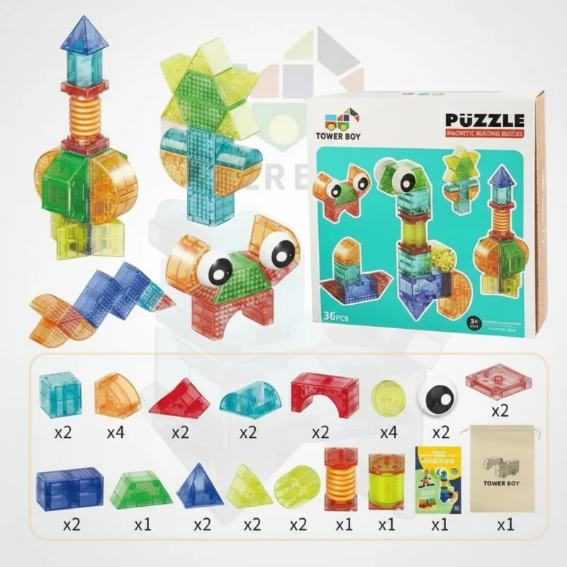 MagniCube – Kreativt & pedagogiskt – Magnetiskt byggklossar Set