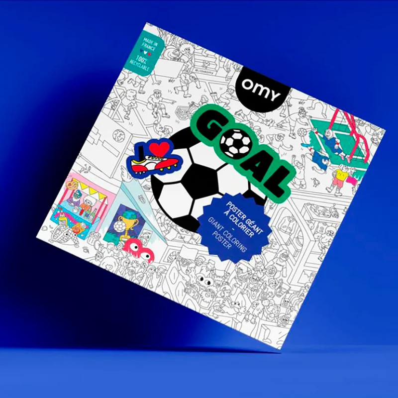 Omy stor affisch för färgläggning, Fotboll