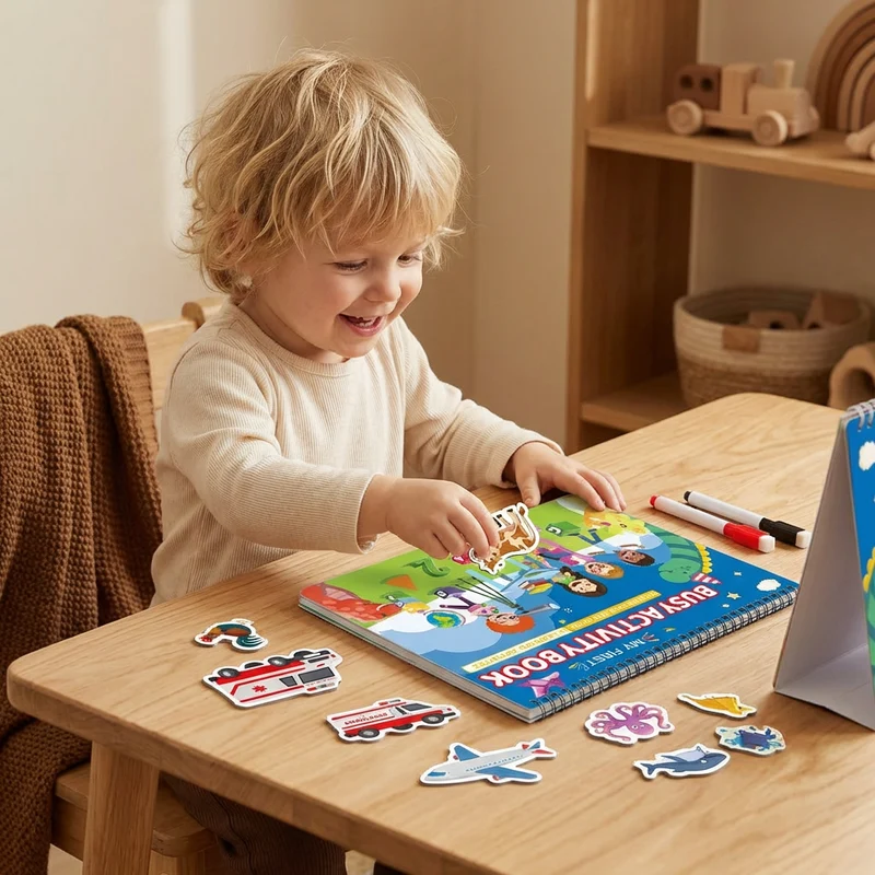 Montessori Aktivitetsbok för Barn – Lekfullt Lärande och Tidig Utveckling