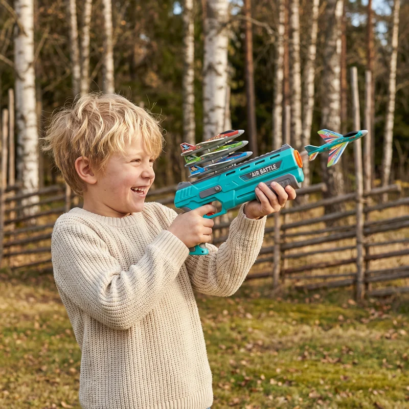 Barn flygplanskatapult – utomhus flygleksak