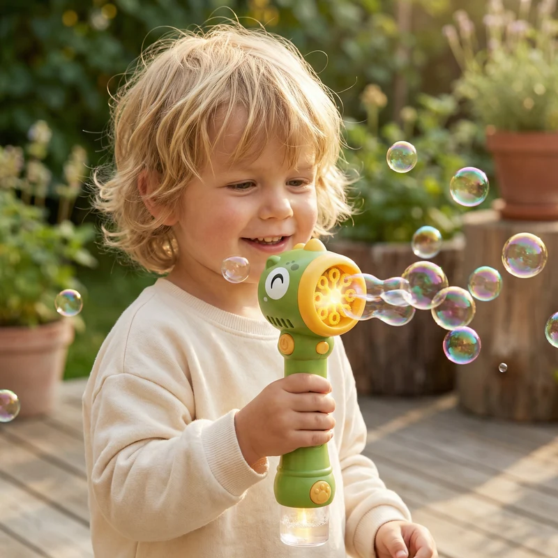 Lysande såpbubbelstav för barn – automatisk bubbelmaskin