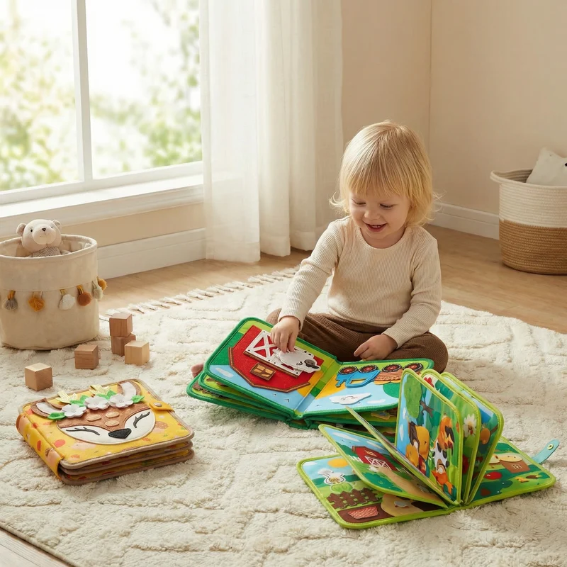 3-delad Montessori lek- och sagolärbok