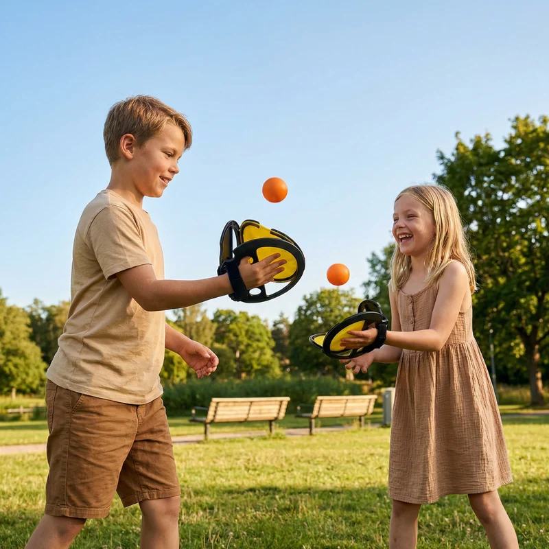 Roligt fånga-bollen-spel