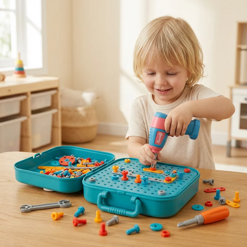 Hantverksbyggsats för barn i gullig dino-design