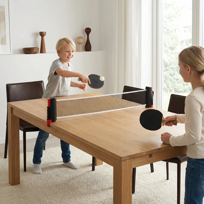 Anpassningsbart bordtennisset – Passar alla bord