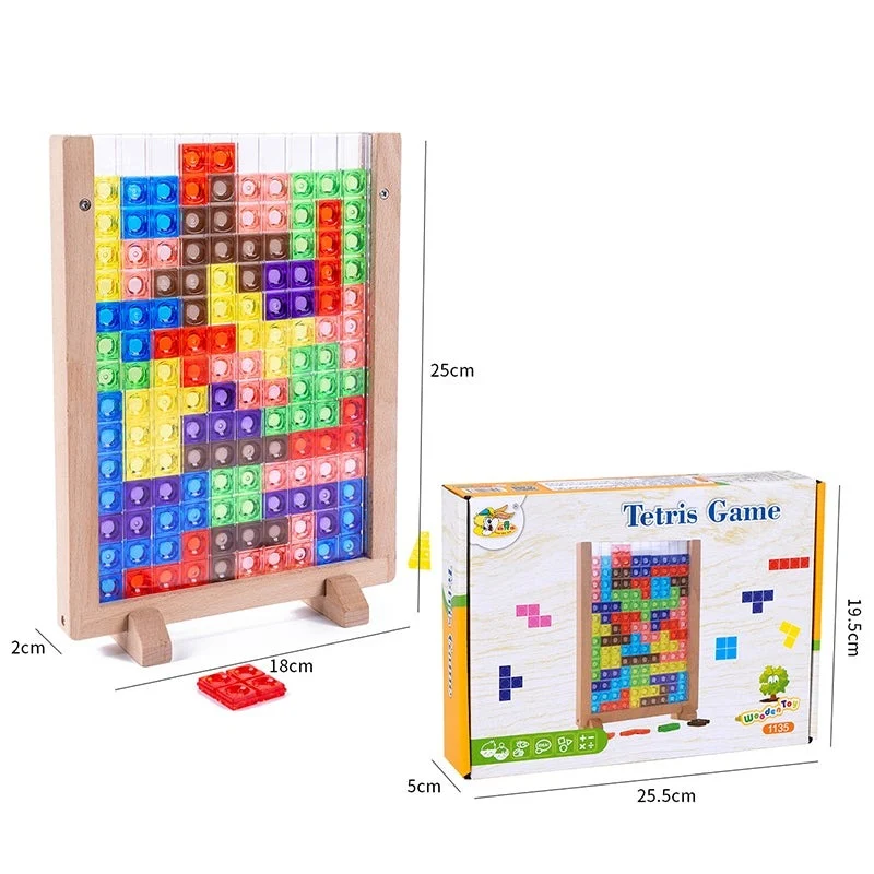 Träleksaker - 3D Tetris | Pusselbräda