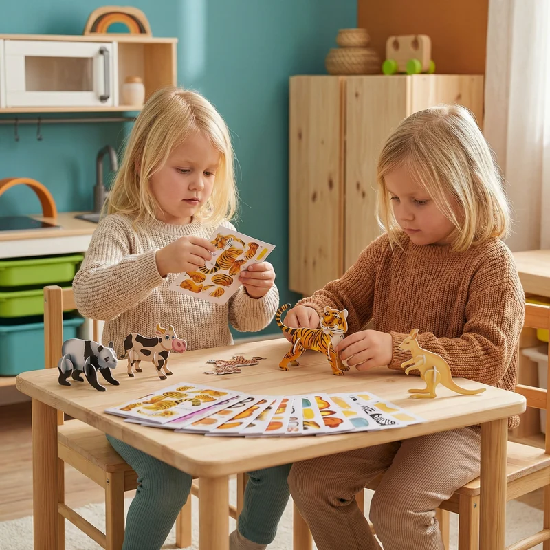 3D-tecknat pusselset för barn