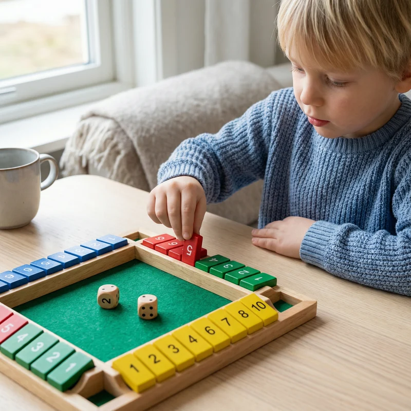 Klassiskt tärningsspel – Stäng Lådorna (4 spelare)