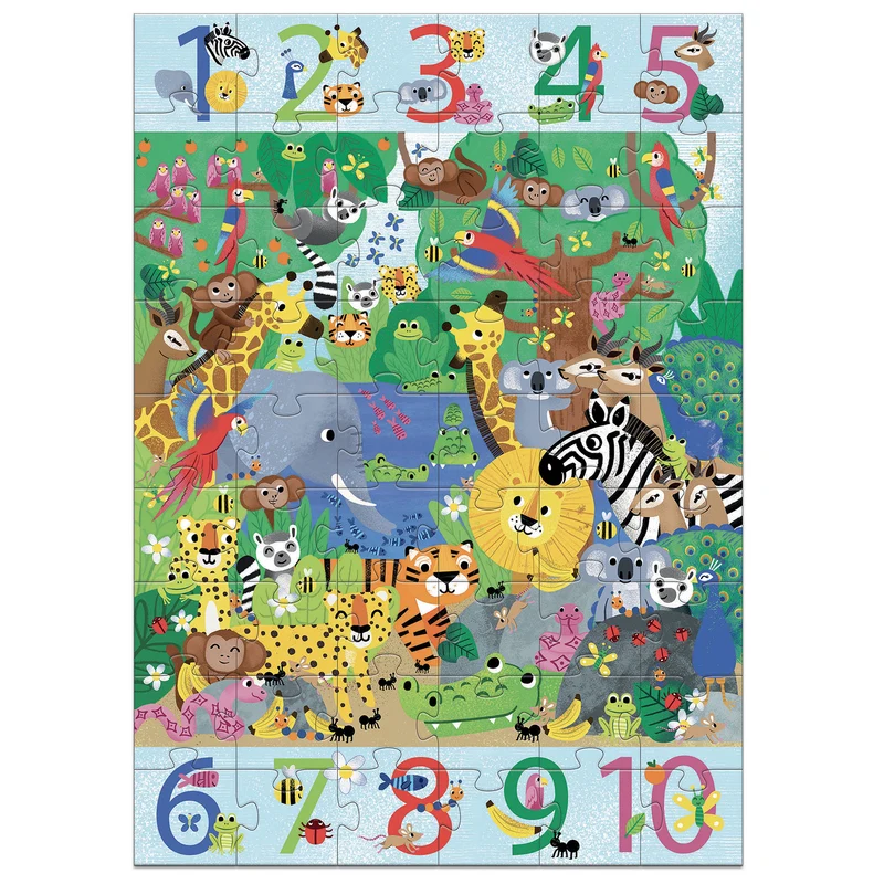 Djeco Golvpussel 1 to 10 Jungle (54 bitar)