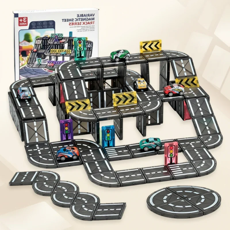 MagnetoTrack – Kreativt & lekfullt – Magnetiska brickor Autoset