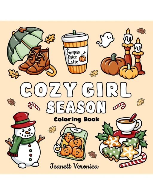 Cozy Girl Season, målarbok