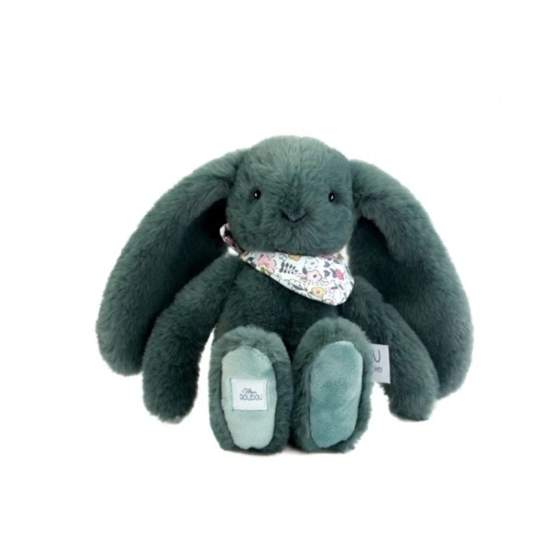 Doudou et Compagnie Blomsterkanin, grön - 25 cm
