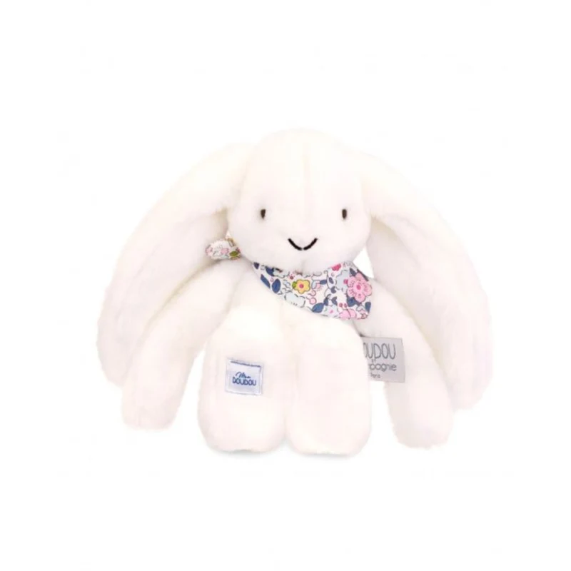 Doudou et Compagnie Blomsterkanin, vit - 25 cm