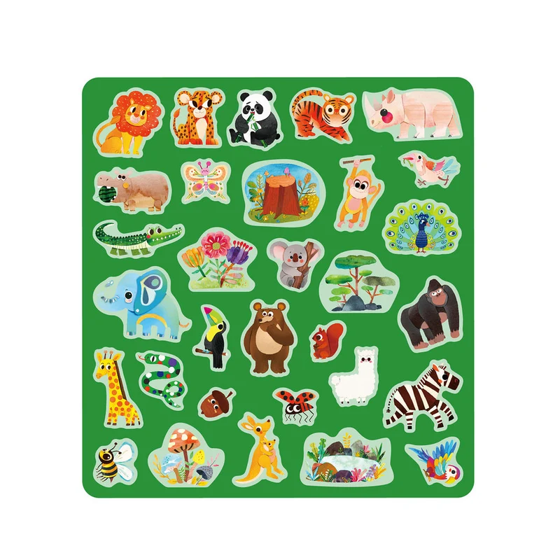 mierEdu - Jelly Stickers 31 st - Flyttbara - Vilda djur