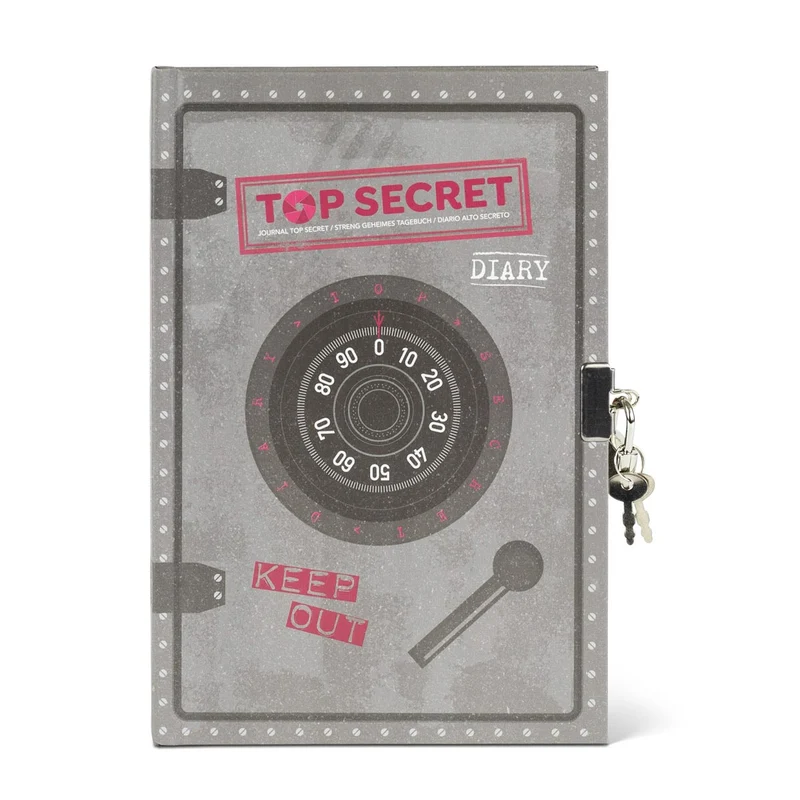 Tiger Tribe Dagbok med lås Top Secret (120 sidor)