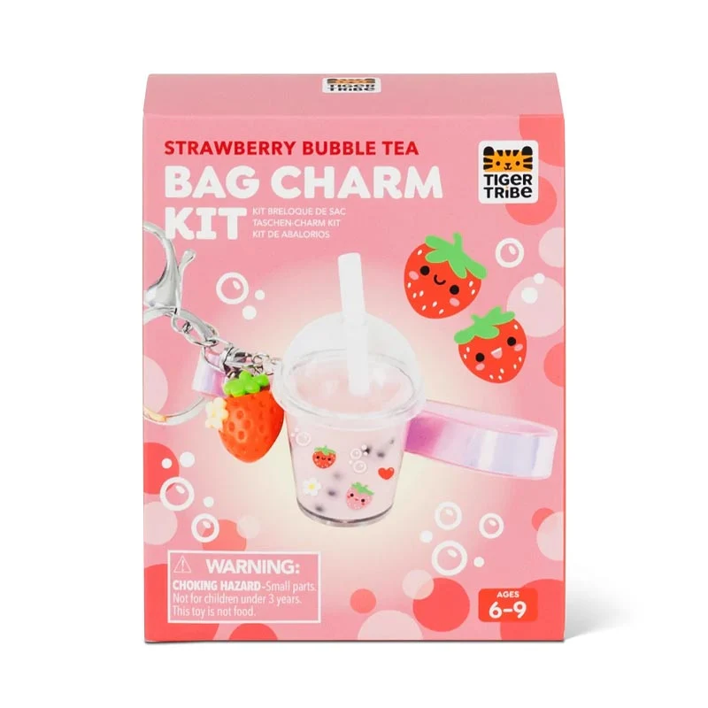 Tiger Tribe Skapa eget väskhänge Strawberry Bubble Tea