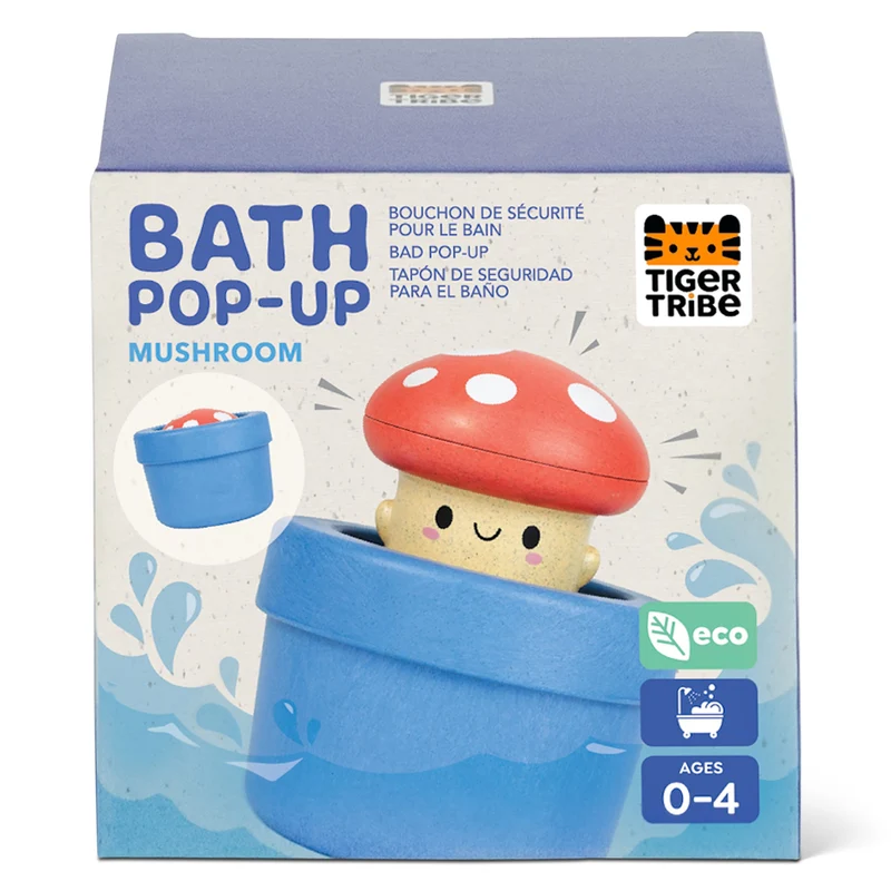 Tiger Tribe Badleksak Pop-Up Mushroom i bioplast