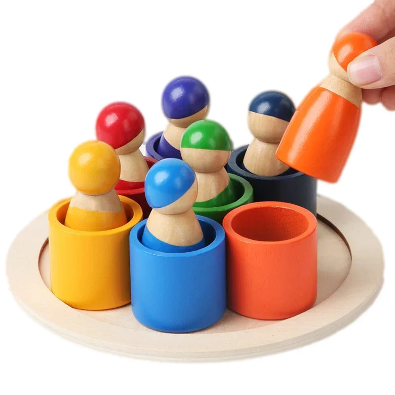 Rainbow Puzzle™ – Färgstarka & kreativa sorteringsleksaker i trä