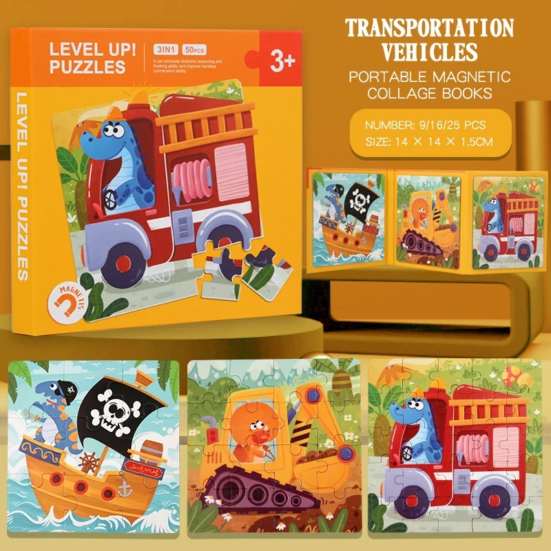 Magnetic Puzzle Book™ – Djurvänner Kul – Magnetisk pusselbok