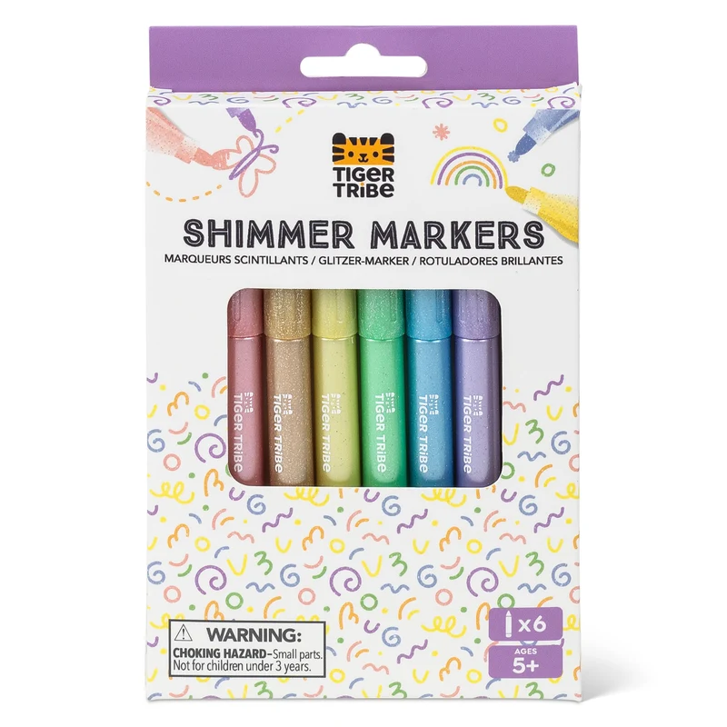 Tiger Tribe Tuschpennor Shimmer Markers (6 färger)