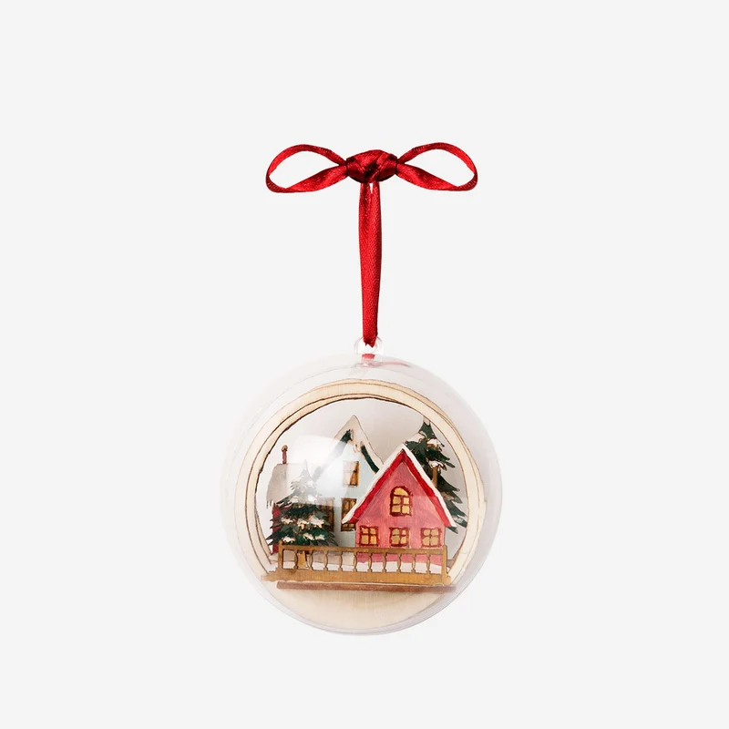 DIY wooden bauble