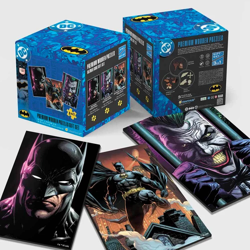 3-Pack BATMAN OCH JOKER™ - Presentset med träpussel + 300 kr extra rabatt