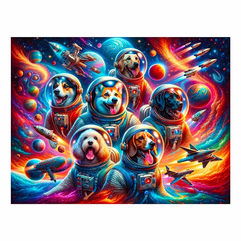Astronauthundar - Pussel